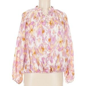 NWT Marc New York Pink and Gold Patterned Blouse